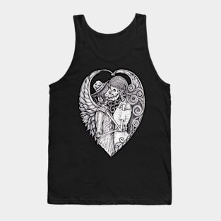 Skeleton lovers couple angel. Tank Top